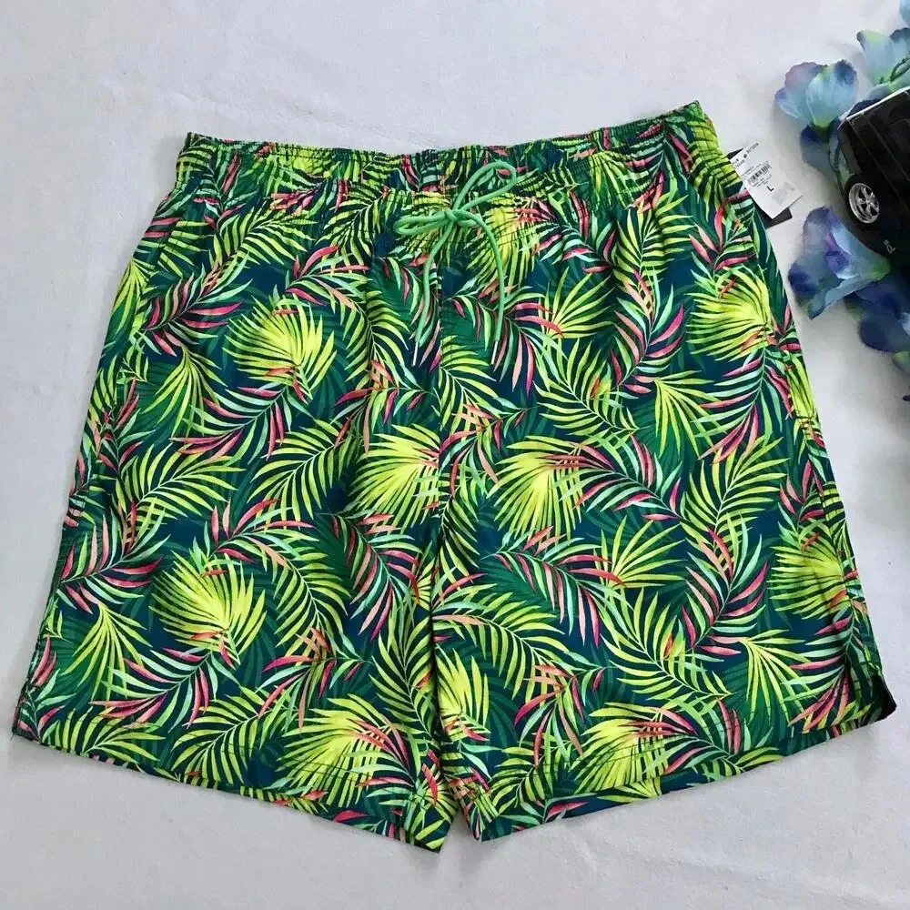Lands' End NWT Tropical Volley Swim Trunk Men Various
